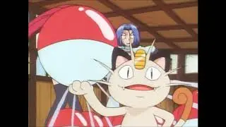 Meowth Holds Up A Voltorb And It Explodes