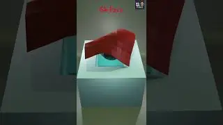 Big Red color Cloth Satisfying Blender Simulation || Realistic 3D Physics Loop. #simulation #shorts