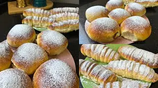 هد البريوش لازم كامل اجربوه 😍محشي بالشوكولا 🤤و اقتصادي رايحيين يخطفوه مالسنيوة أخف مالقطن👌