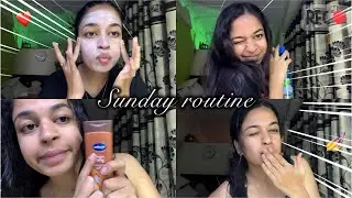 Skin and hair care sunday routine and yapping with me😵&zwj;💫💗💅