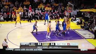 Andrew Bynum Aware Play, Pau Gasol Dunk