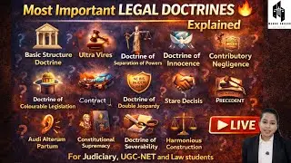 13 Most Important Doctrines in Law 🚨 | Judiciary, UGC NET & Law Exams | LIVE 