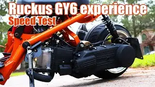Ruckus GY6 speed test fresh after a build. No tuning done. #GY6 #HondaRuckus #SmallEngineVelocity