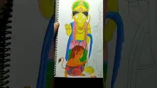 Ram Navami Special Drawing 🏹🎨🖌 || #shorts #ramnavamispecialdrawing #indusartdrawingchannel