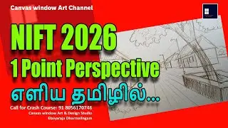 1 Point Perspective Drawing Tamil | NIFT 2026 Drawing Preparation