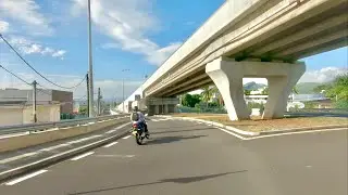 driving in mauritius from coromandel roundabout to city way port louis POV