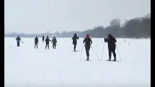 Biegówki na krakowskich Błoniach