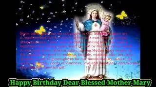 Happy Birthday Dear Blessed Mother Mary, Please intercede for us: Fr Luke Tanti MSFS