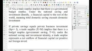 a trade surplus implies that there is  a government budget surplus