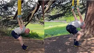 Fitness training in the great outdoors. It&rsquo;s great #strengthcoaching #workoutroutine