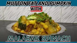 mutton fat and pumpkin with malabar spinach recipes