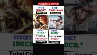 Pathaan vs Beast | Box Office Worldwide#pathan #srk #shorts #thalapathy