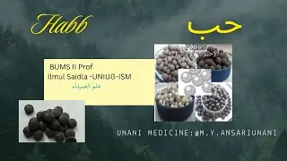 Habb (Huboob) Pills: Unani Medicine, BUMS II Prof, Ilmul Saidla, NCISM New Syllabus