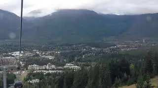 Blackcomb mountain Gondola in Whistler in British Columbia province in Canada