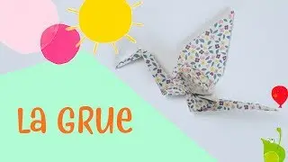 Les petits pliages - La grue - origami facile pour enfants
