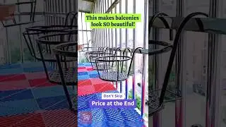 Balcony Decor Hack 🌿✨ Hanging Flower Pot Holder for Small Spaces