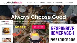 Responsive Website Using html and css | Restaurant Website | With Source Code -1 | Codesh Shubh