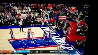 Russell Westbrook Gets Flipped off By 76ers Fan!!!