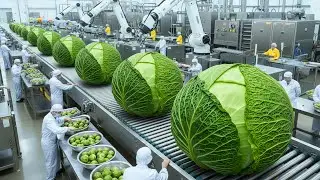 Inside the Cabbage Factory 🥬 How Shredded Salad Is Mass-Produced