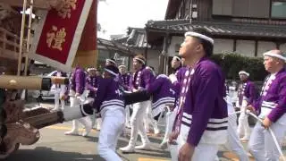 2016堺市南区（上神谷地区）だんじり祭り　泉田中、入魂式⑮お披露目曳行（平成28年2月28日）