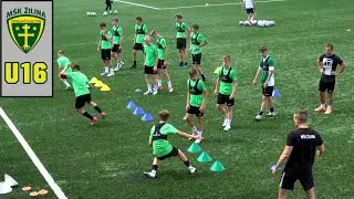 Akadémia MŠK Žilina U16 - TRÉNING s loptou | futbalové ihrisko Strážov