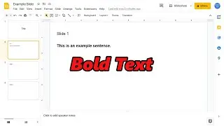 How To Get Bold Text In Google Slides