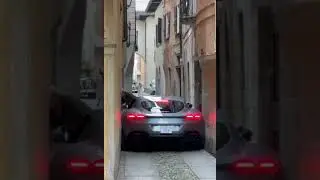 Ferrari Roma get stuck in a tight street of Italy🇮🇹 #ferrari #shorts #viral #youtubeshorts