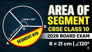 Class 10 CBSE Maths 2026 | Area of Segment AYB | Circle Theorem | Board Exam Question #cbse2026