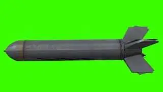rocket bomb (C56) flying through in green screen free stock footage