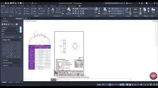 DÜZ DİŞLİ ÇARK ÖRNEK TEKNİK RESİM (Spur Gear Wheel Sample Technical Drawing)