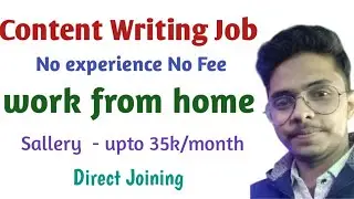 Content writing job #remote job of Content writing 
