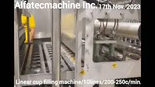 linear cup filler/10lines/ 200-250 cup /min. for fruit and syrup