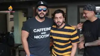 Arjun kapoor & Sunny Nijar SPOTTED at  hakim's aalim hair lounge versova