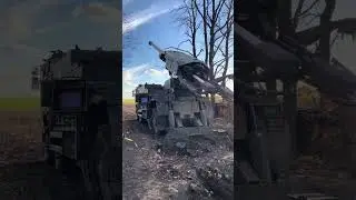 155-mm wheeled self-propelled guns Caesar 8x8 on a Tatra chassis with an automated charging system
