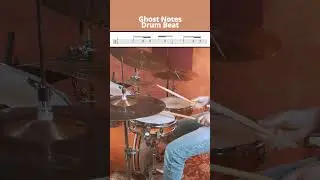 ghost notes drum beat - drumpattern #drumlessons #onlinedrumlessons #drumbeat #ghostnotes
