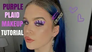 PURPLE PLAID MAKEUP TUTORIAL | omgitstaylor