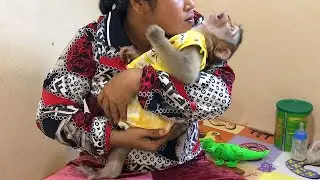 Little Jason Joyful Play Cuddling With Mom After Awake Drink Milk