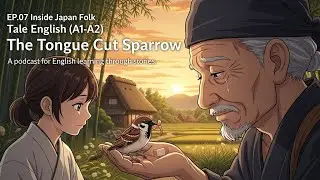 EP.07 The Tongue-Cut Sparrow | Japanese Folk Tales in English. (A1-A2)