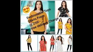 Women's Fancy Crepe Tops buy online with cash on delivery
