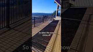 Deck rebuilt specifically for snow sliding off roof! #homeimprovement