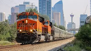 Chasing the BNSF Office Car Special on the CPKC Laggan Subdivision in the Canadian Rocky Mountains