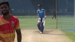Welcome in Cuttack- MS Dhoni Net practise before 2nd ODI against England INDvENG