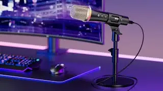 TONOR USB/C Microphone for PC, RGB Podcasting Computer Gaming Microphone with Desktop Stand