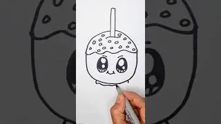 Draw a Cute Candy Apple 🍎 | Easy & Sweet Art for Kids #Shorts