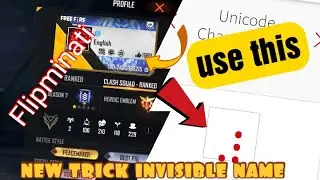 free fire invisible name new trick  how to hide name in FF