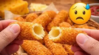 i tried making CHEESE STICKS 🧀 but where&rsquo;s the CHEESE PULL? 🤭