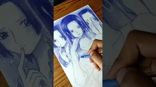 Boa Hancock Drawing | SK Art  #youtubeshorts #drawing