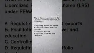Foreign Exchange Management Act (FEMA) 1999 MCQ Question Answer