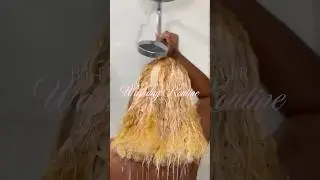 Wash day routine after bleaching my curly hair #curlyhair #washday #bleach #curls #curly #hair #fyp