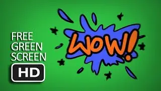 Free Green Screen - WOW! Comic Text Effect Animated